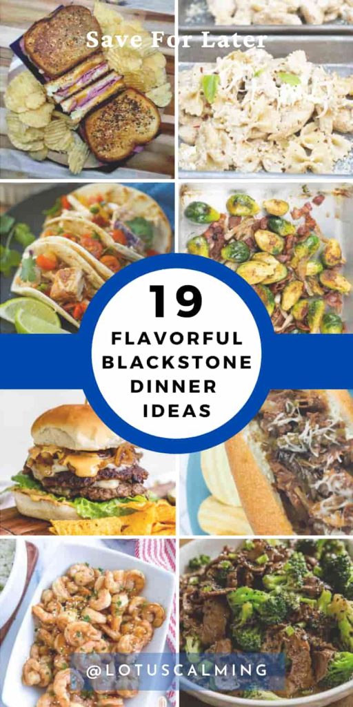 Food made on a Blackstone grill for dinner