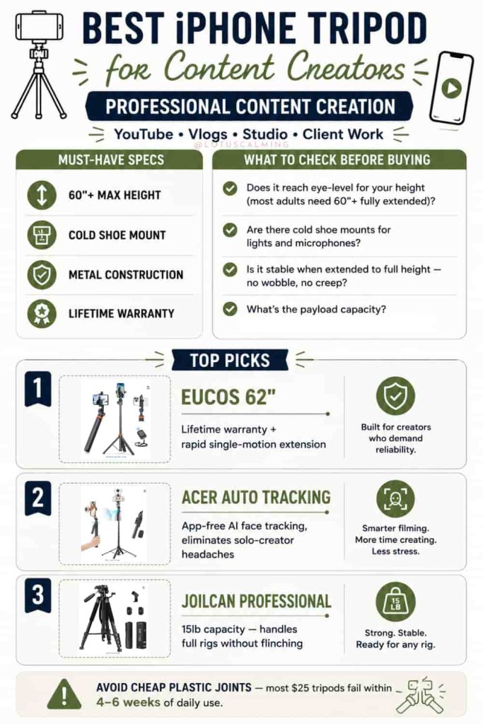 Best Professional Tripod for Content Creation and Studio Filming