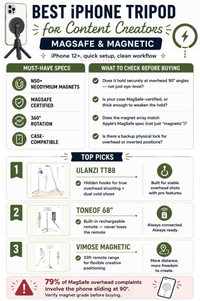 Best Tripod for Content Creation with MagSafe and Magnetic Mounts